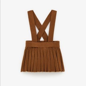 **SOLD** Zara Rust/Toffee Knit Suspender Skirt